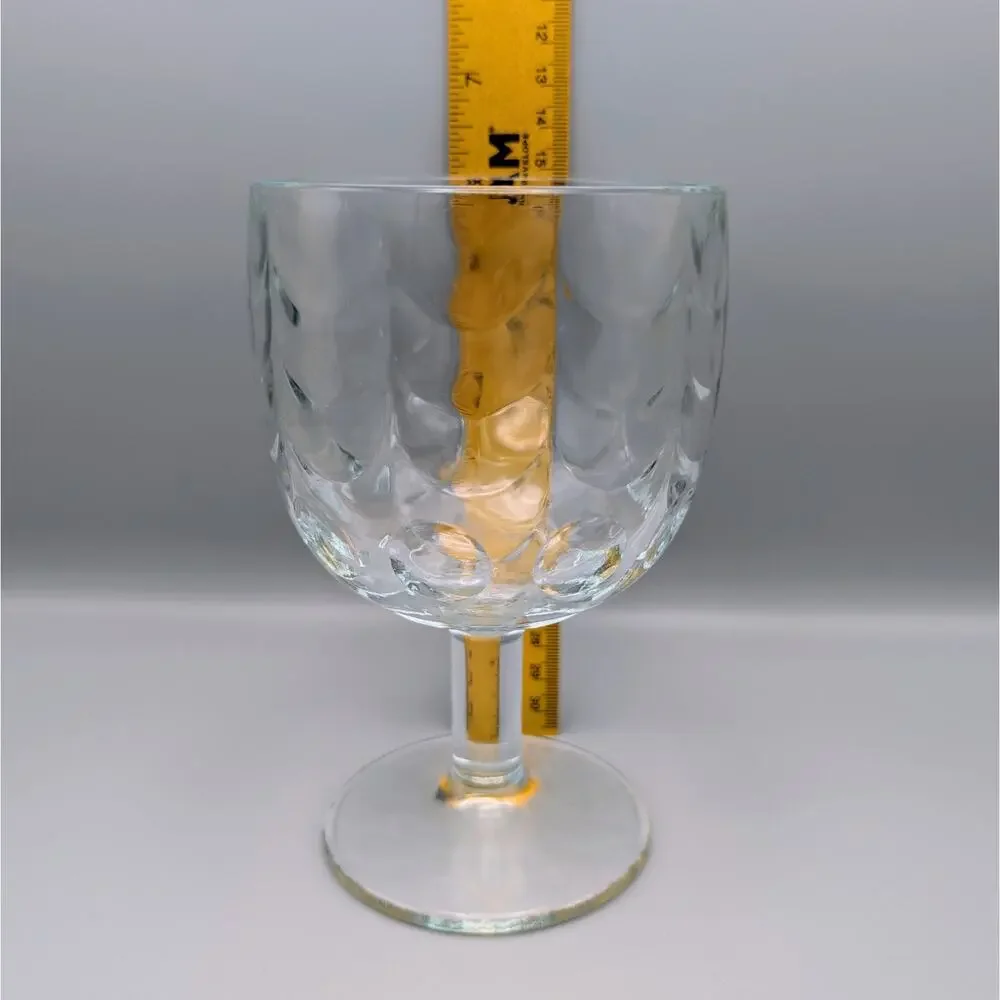 Vintage Bartlett Collins Btc8 Clear Drape Optic Water Goblet